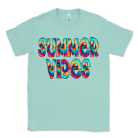 Seafoam summer vibes tie dye doodle Classic Tee - CowCowDesign