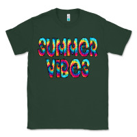 Sports Green summer vibes tie dye doodle Classic Tee - CowCowDesign