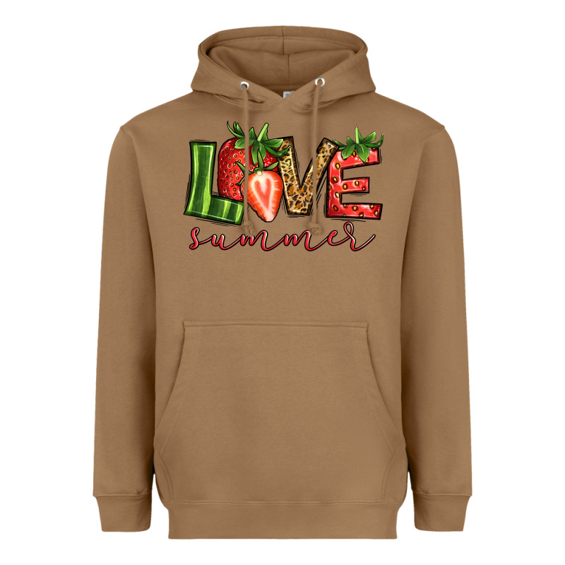 Love Summer Strawberry Heavyweight Hoodie by Jasminsmagicworld | Teevron