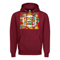 Burgundy tacos and tequila Zipper Hoodie - RanaPortraitStore