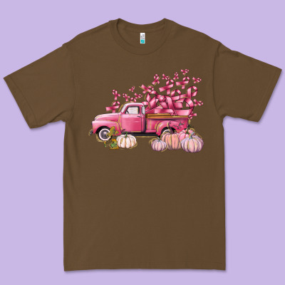 Breast Cancer Truck Premium Tee Designed By Fadigitalartstudio