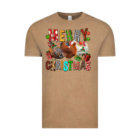 Merry Christmas Chickens Vintage Tee | Teevron
