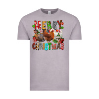 Vintage Zinc Merry christmas chickens Vintage Tee - FaDigitalArtStudio