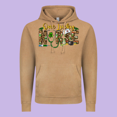 One Lucky Nurse Vintage Hoodie Designed By Cowhidedigitalart