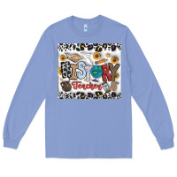 Colony Blue Histtory Teacher Long Sleeve Tee - CowhideDigitalArt