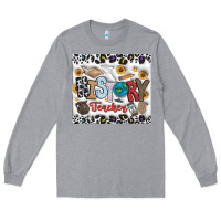 Heather Grey Histtory Teacher Long Sleeve Tee - CowhideDigitalArt