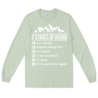 Matcha hiking 6 stages of hiking funny hiking nature adventure Long Sleeve Tee - baoMotion