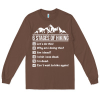Chestnut hiking 6 stages of hiking funny hiking nature adventure Long Sleeve Tee - baoMotion
