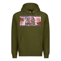 Army Green red white boujee Premium Hoodie - Artiststas