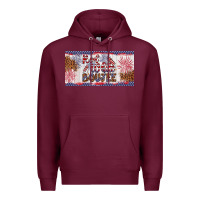 Burgundy red white boujee Premium Hoodie - Artiststas