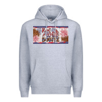 Heather Grey red white boujee Premium Hoodie - Artiststas