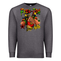 Charcoal Heather Free-ish since 1865 Juneteenth black girl sneakers Premium Sweatshirt - RanaPortraitStore