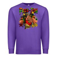 Purple Free-ish since 1865 Juneteenth black girl sneakers Premium Sweatshirt - RanaPortraitStore