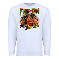 White Free-ish since 1865 Juneteenth black girl sneakers Premium Sweatshirt - RanaPortraitStore