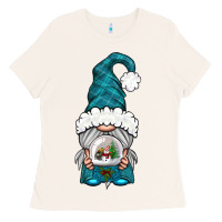 Bone winter gnome with snow globe Ladies Tee - BundleAndBundleShop