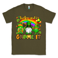 Army Green St. Patrick's Lucky and i gnome it Classic Tee - OliviaCreatesArt