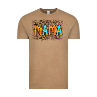Vintage Coffee Leopard Sunflower Mama Vintage Tee - RanaPortraitStore