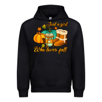 Black just a girl who loves fall Urban Hoodie - Jasminsmagicworld