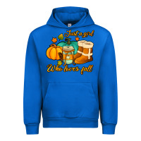 Cobalt just a girl who loves fall Urban Hoodie - Jasminsmagicworld