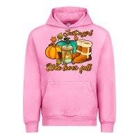 Fuchsia Pink just a girl who loves fall Urban Hoodie - Jasminsmagicworld