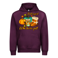 Mauve Wine just a girl who loves fall Urban Hoodie - Jasminsmagicworld