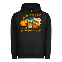 Pigment Black just a girl who loves fall Urban Hoodie - Jasminsmagicworld