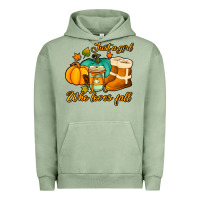 Pigment Oil Green just a girl who loves fall Urban Hoodie - Jasminsmagicworld