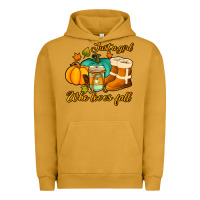 Pigment Peanut Butter just a girl who loves fall Urban Hoodie - Jasminsmagicworld