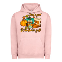Pigment Salmon just a girl who loves fall Urban Hoodie - Jasminsmagicworld