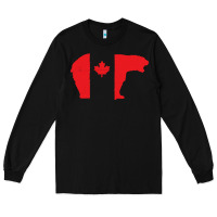 Black canada t shirt love canada bear proud canadian canada day t shirt Long Sleeve Tee - baoMotion