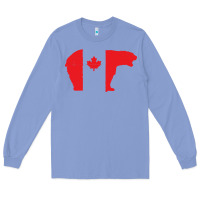 Colony Blue canada t shirt love canada bear proud canadian canada day t shirt Long Sleeve Tee - baoMotion