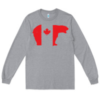 Heather Grey canada t shirt love canada bear proud canadian canada day t shirt Long Sleeve Tee - baoMotion
