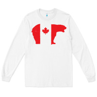 White canada t shirt love canada bear proud canadian canada day t shirt Long Sleeve Tee - baoMotion