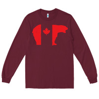 Burgundy canada t shirt love canada bear proud canadian canada day t shirt Long Sleeve Tee - baoMotion