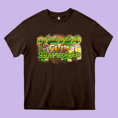 Err Body In The Pub Gettin Shamrocked Heavy Core Tee Designed By Howdyjamesfarm