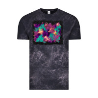 Cloud Black halloween trees and turquoise glitter background Vintage Tee - BundleAndBundleShop