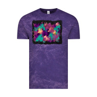 Cloud Purple halloween trees and turquoise glitter background Vintage Tee - BundleAndBundleShop