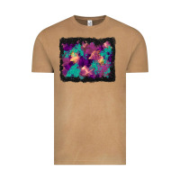 Vintage Camel halloween trees and turquoise glitter background Vintage Tee - BundleAndBundleShop