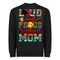 Black loud and proud softball mom Heavyweight Sweatshirt - RanaPortraitStore
