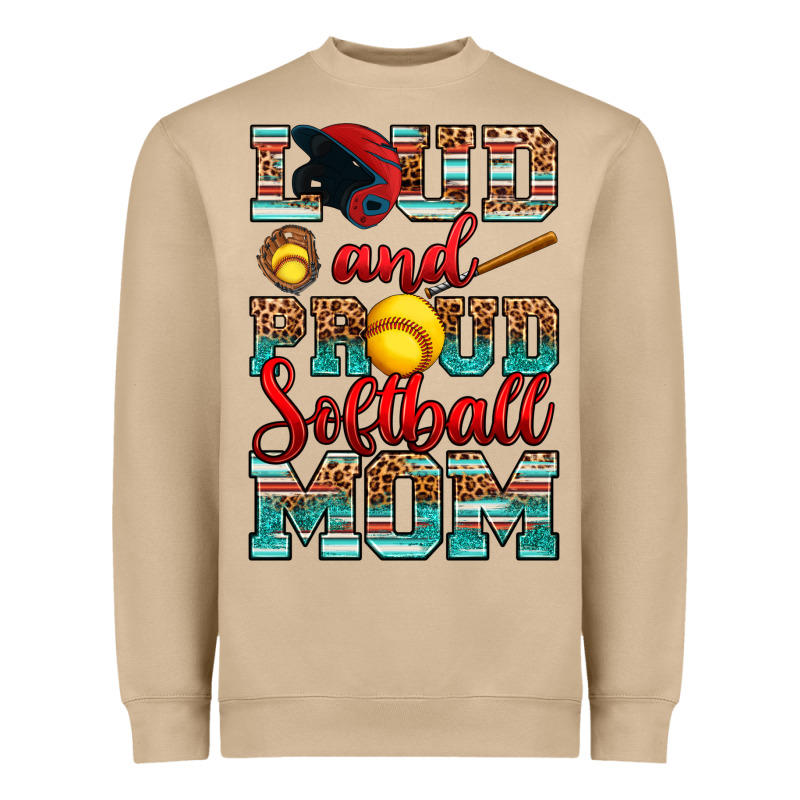 Loud And Proud Softball Mom Heavyweight Sweatshirt by RanaPortraitStore | Teevron