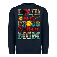 Navy loud and proud softball mom Heavyweight Sweatshirt - RanaPortraitStore