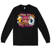 Black Holy Cow 100 Days Of School Long Sleeve Tee - CowhideDigitalArt