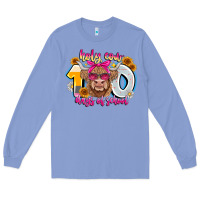 Colony Blue Holy Cow 100 Days Of School Long Sleeve Tee - CowhideDigitalArt