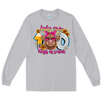 Moon Dust Holy Cow 100 Days Of School Long Sleeve Tee - CowhideDigitalArt