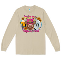 Mushroom Holy Cow 100 Days Of School Long Sleeve Tee - CowhideDigitalArt