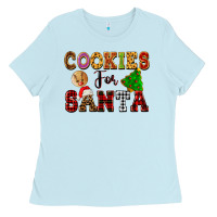 Baby Blue cookies for santa Ladies Tee - FaDigitalArtStudio