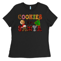 Black cookies for santa Ladies Tee - FaDigitalArtStudio
