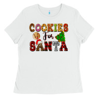 White cookies for santa Ladies Tee - FaDigitalArtStudio