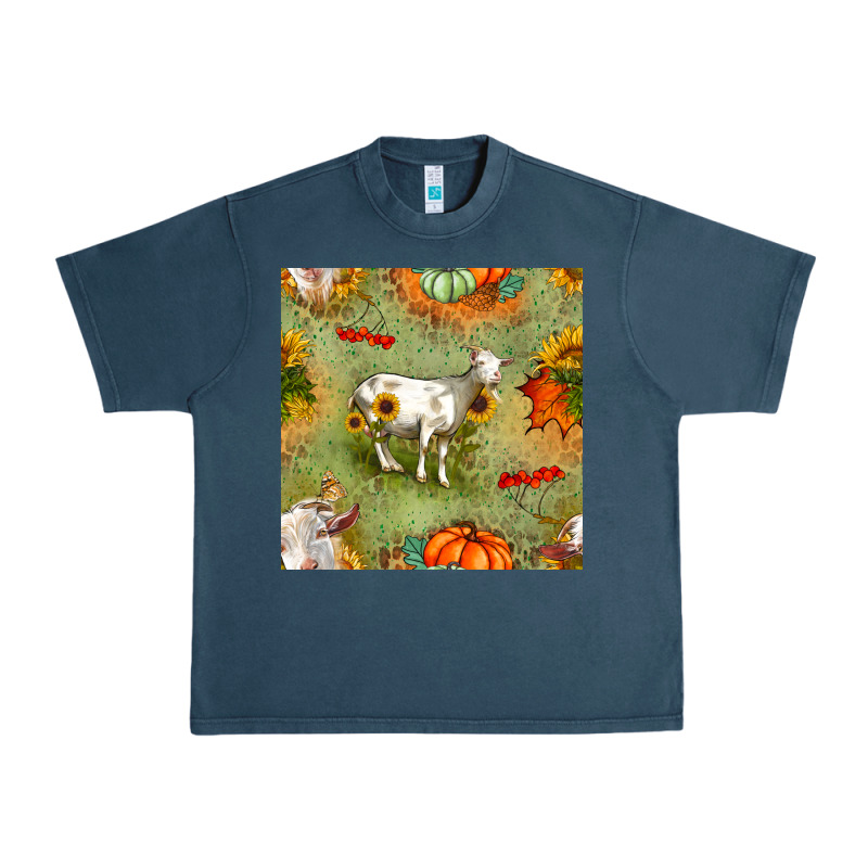 Fall Goats Seamless Pattern Urban Heavy Tee by BundleAndBundleShop | Teevron