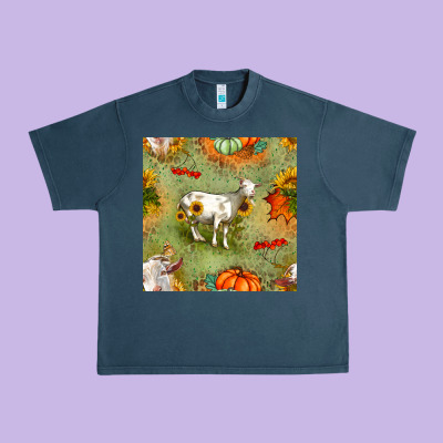 Fall Goats Seamless Pattern Urban Heavy Tee Designed By Bundleandbundleshop
